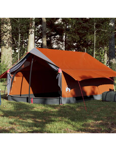 OrlandoKids Cort camping 2 pers. gri portocaliu 193x122x96 cm tafta 185T