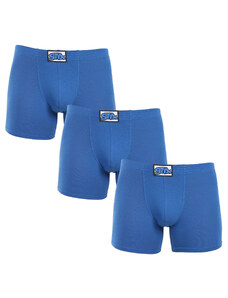 3PACK boxeri bărbați Styx long elastic clasic albastru (3F1167) S