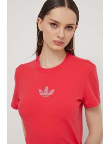 adidas Originals tricou femei, culoarea roșu IS4596