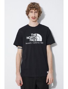 The North Face tricou din bumbac M Berkeley California S/S Tee barbati, culoarea negru, cu imprimeu, NF0A87U5JK31