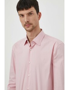 BOSS cămașă bărbați, culoarea roz, cu guler clasic, slim 50512652