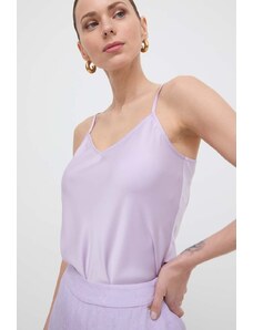 Armani Exchange bluza femei, culoarea violet, neted