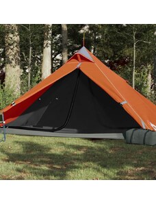 OrlandoKids Cort camping 1 persoane gri portocaliu 255x153x130cm tafta 185T