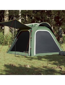 OrlandoKids Cort de camping 4 persoane, verde, 240x221x160 cm, tafta 185T