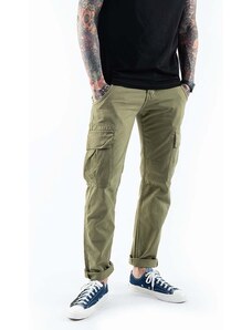 Alpha Industries pantaloni de bumbac Agent Pant culoarea verde, cu fit cargo 158205.11-green