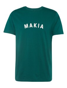 MAKIA Tricou 'Pujo' verde smarald / alb