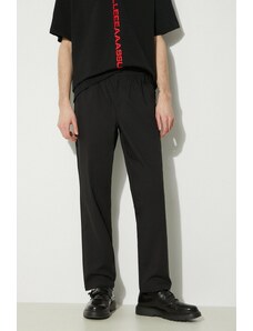 New Balance pantaloni Twill Straight Pant 30" barbati, culoarea negru, drept, MP41575BK