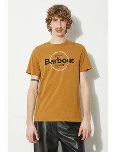 Barbour tricou Bidwell Tee barbati, culoarea galben, cu imprimeu, MTS1268