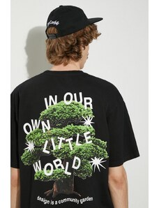 Market tricou din bumbac Community Garden T-Shirt barbati, culoarea negru, cu imprimeu, 399001761