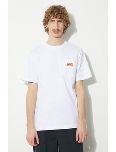 Market tricou din bumbac Hardware Pocket T-Shirt barbati, culoarea alb, neted, 399001802