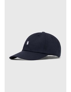 Norse Projects șapcă de baseball din bumbac culoarea bleumarin, uni N80.0001.7004-7004