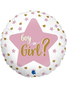 Grabo Balon Folie cu doua fete Boy or Girl, 46 cm