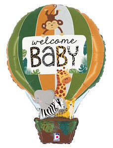 Grabo Balon Folie Welcome Baby Animale Jungla, 76 cm