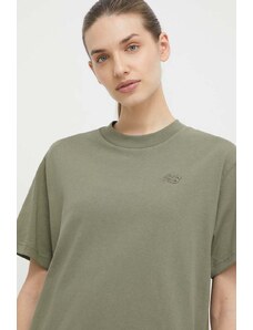 New Balance tricou din bumbac femei, culoarea verde