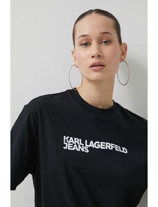 Karl Lagerfeld Jeans tricou din bumbac femei, culoarea negru