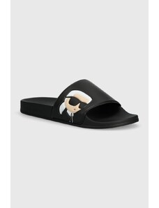 Karl Lagerfeld papuci KONDO barbati, culoarea negru, KL70005N