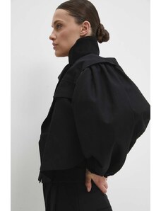Answear Lab jacheta de bumbac culoarea negru, de tranzitie