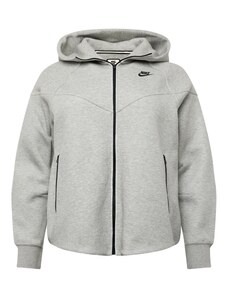 Nike Sportswear Bluză cu fermoar sport gri amestecat / negru