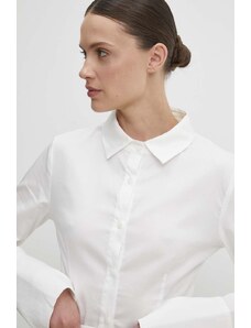 Answear Lab camasa femei, culoarea alb, cu guler clasic, regular