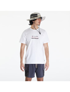 Tricou pentru bărbați Columbia Explorers Canyon Back Short Sleeve Tee White/ Heritage