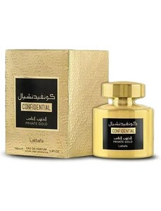 Apa de Parfum Confidential Private Gold, Lattafa, Barbati - 100ml