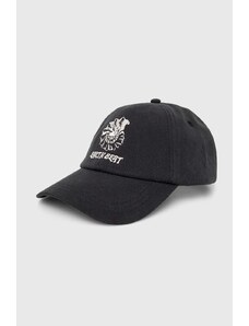 Samsoe Samsoe șapcă de baseball din bumbac culoarea negru, cu imprimeu