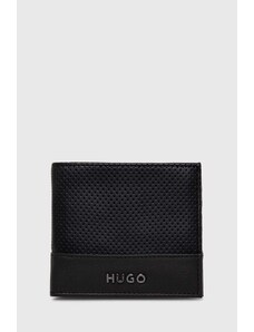 HUGO portofel de piele bărbați, culoarea negru 50517392