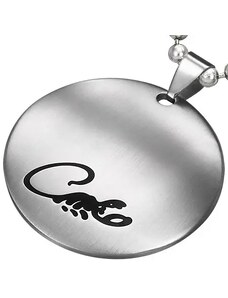 Bijuterii Eshop - Pandantiv argintiu din oţel chirurgical, cu scorpion negru AA05.22