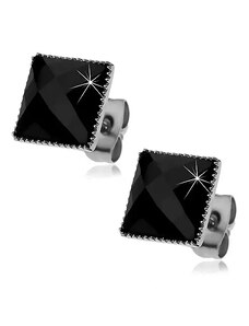 Bijuterii Eshop - Cercei din oțel 316L - zirconiu negru X11.17