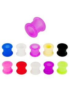 Bijuterii Eshop - Tunel flexibil – disponibil în diverse culori Y10.13 - Diametru piercing: 2,5 mm, Culoare: Galben
