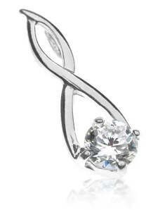 Bijuterii Eshop - Pandantiv argint 925 - lacrimă cu inel și zircon transparent X22.2