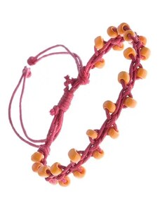 Bijuterii Eshop - Brățară cu șnururi roșii decorată cu mărgele Z11.5
