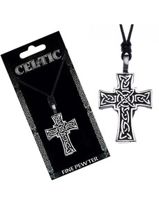 Bijuterii Eshop - Colier din șnur - cruce neagră celtică Y51.14