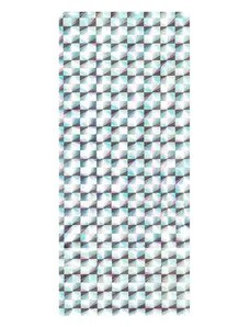 Bijuterii Eshop - Punguţă de cadou argintie, din celofan, cu reflexii - pătrate cu raze TY21