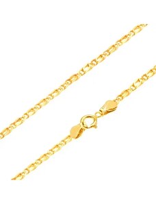 Bijuterii Eshop - Lanț din aur -zale ovale lucioase legate, plate 450 mm S3GG25.31