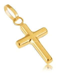 Bijuterii Eshop - Pandantiv din aur - cruce latină mică, luciu de oglindă GG05.35