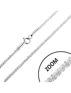 Bijuterii Eshop - Lanț strălucitor din argint 925 - zale în spirală unite dens, lățime 2 mm, lungime 460 mm AC18.13