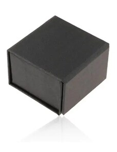 Bijuterii Eshop - Cutiuță neagră de cadou pentru inel sau cercei, luciu sidefat, închidere cu magneți Y55.15