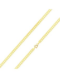 Bijuterii Eshop - Lanț lucios din aur galben 14K - plat, zale conectate în serie, 500 mm S3GG187.18