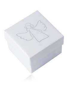 Bijuterii Eshop - Cutie cadou pentru un pandantiv sau cercei - culoare albă, motivul unui înger Y23.07