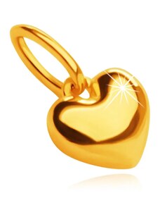 Bijuterii Eshop - Pandantiv din aur de 9K - inimă cu suprafață netedă și lustruită oglindă, 5 mm S4GG245.62