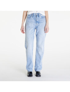 Blugi pentru femei Calvin Klein Jeans High Rise Straight Jeans Denim Light