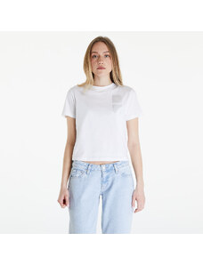 Tricou pentru femei Calvin Klein Jeans Satin Boxes Baby Tee White
