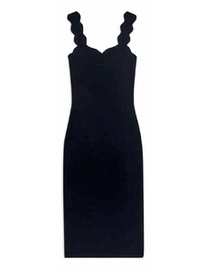 TED BAKER Rochie Sharmay Scallop Detail Bodycon Dress 274546 black