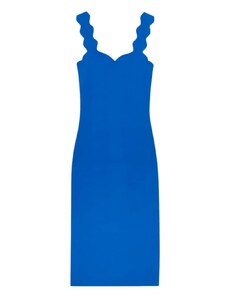 TED BAKER Rochie Sharmay Scallop Detail Bodycon Dress 274546 mid-blue