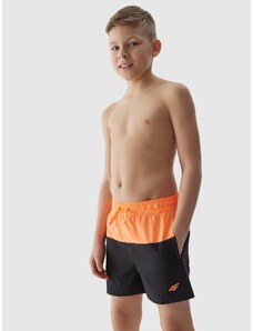 4F Șort de plajă boardshort pentru băieți - portocaliu - 134/140 (8-10 ani)