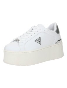 GUESS Sneaker low 'WILLEN' negru / argintiu / alb