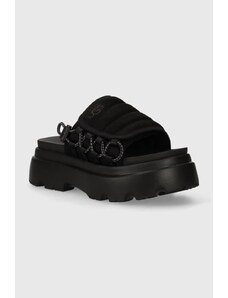 UGG papuci Callie femei, culoarea negru, cu platforma, 1152697