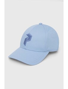 Peak Performance șapcă de baseball din bumbac culoarea albastru marin, cu imprimeu