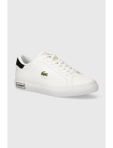 Lacoste sneakers din piele Powercourt Logo Tongue Leather culoarea alb, 47SMA0082
